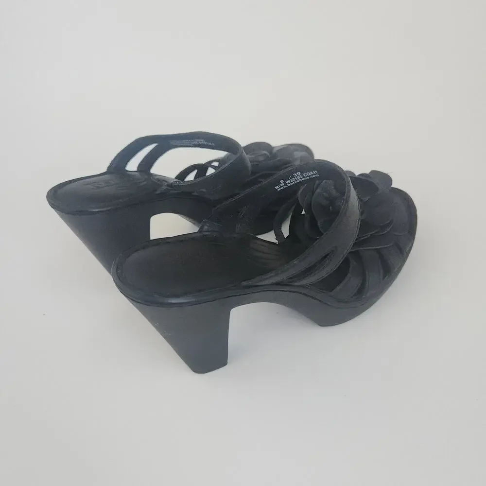 Born Flower Leather Sandals Black - Picture 6 of 10